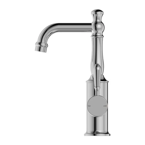 Nero York Basin Mixer With Metal Lever - Chrome - Image 3