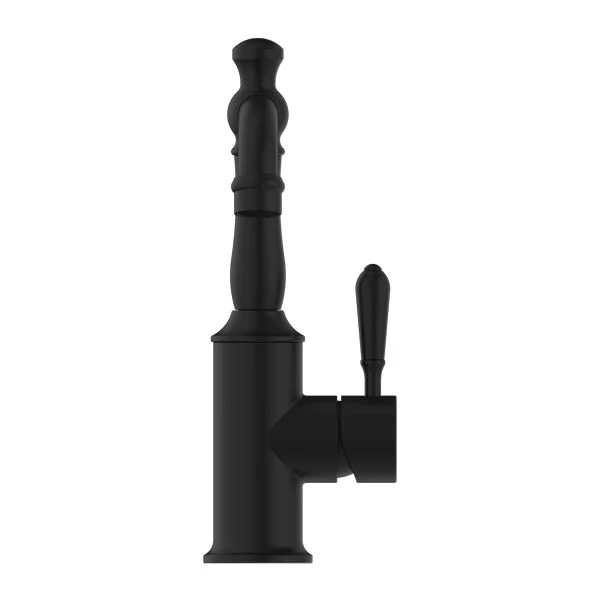 Nero York Basin Mixer With Metal Lever - Black Matte - Image 2