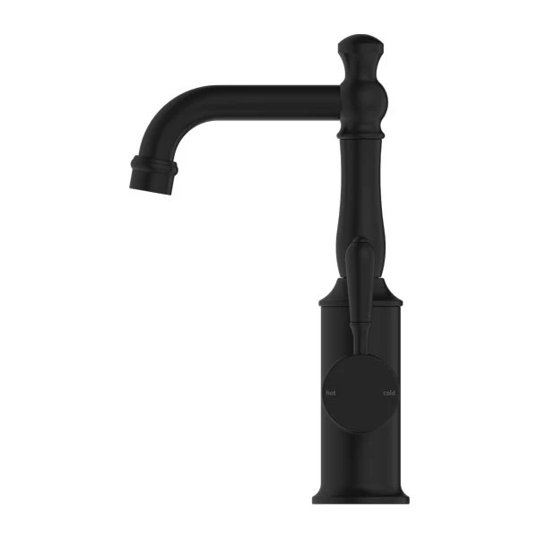 Nero York Basin Mixer With Metal Lever - Black Matte - Image 3