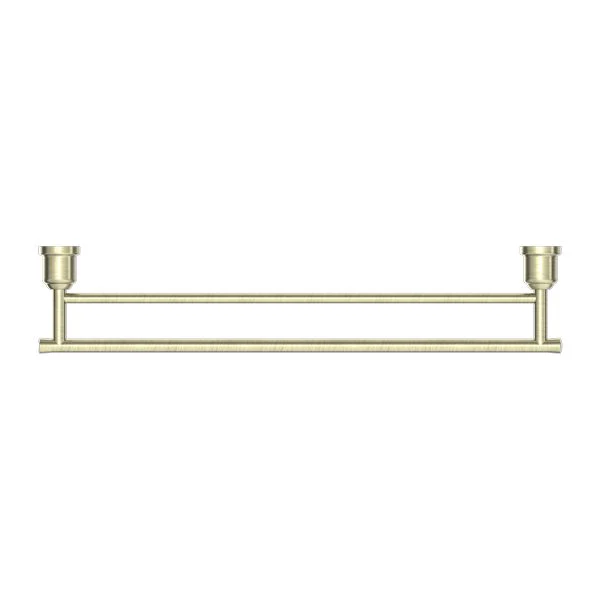 Nero York Double Towel Rail 600mm - Aged Brass - Image 3