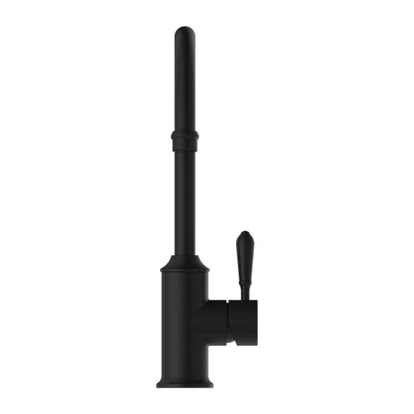 Nero York Kitchen Mixer Gooseneck Spout With Metal Lever - Black Matte - Image 2