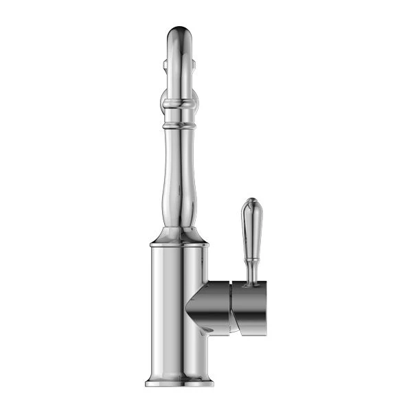 Nero York Kitchen Mixer Hook Spout With Metal Lever - Chrome - Image 2