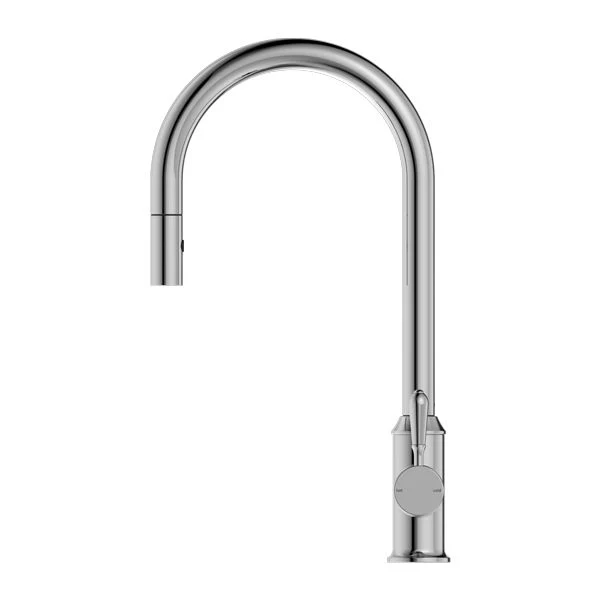 Nero York Pull Out Sink Mixer With Vegie Spray Function With Metal Lever - Chrome - Image 3
