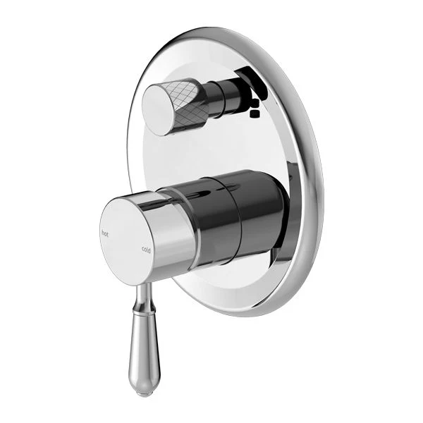 Nero York Shower Mixer With Diverter With Metal Lever - Chrome