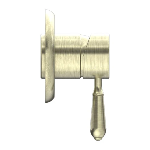 Nero York Shower Mixer With Metal Lever - Aged Brass - Image 3