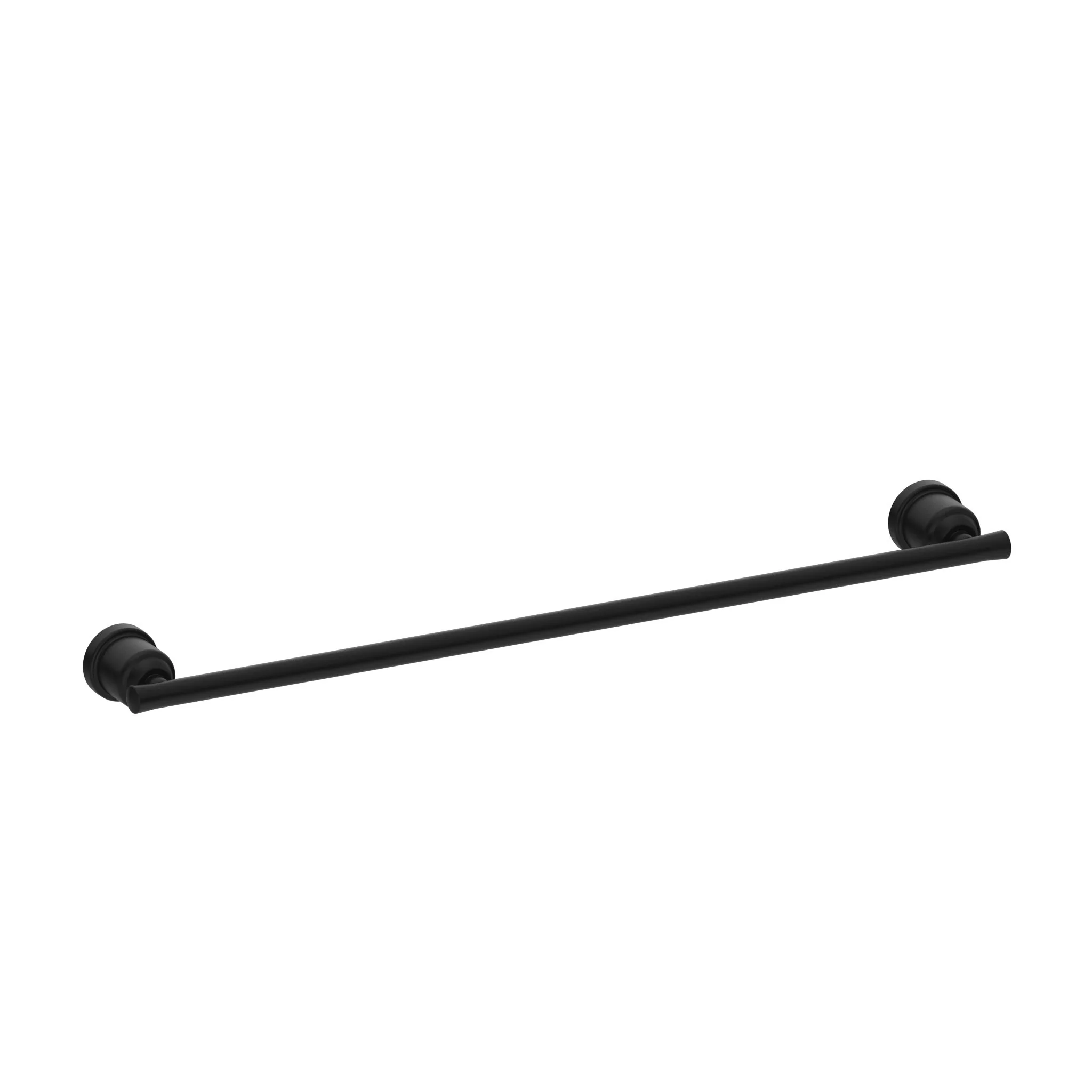 Nero York Single Towel Rail 600mm - Black Matte