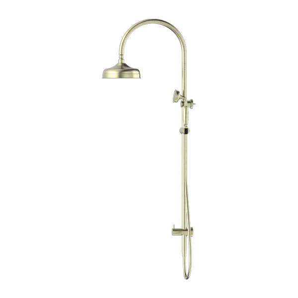 Nero York Twin Shower With Metal Hand Shower - Aged Brass - Image 3