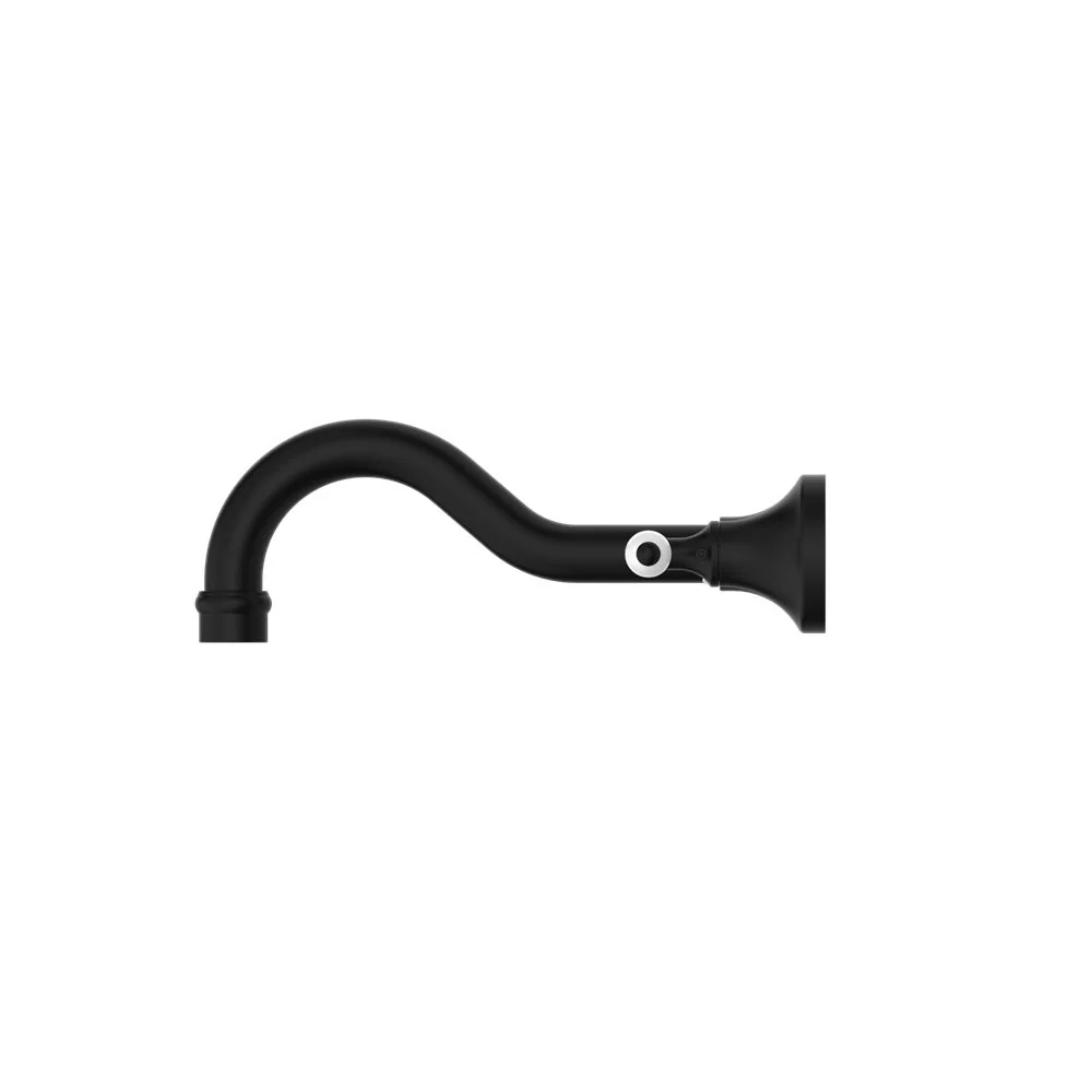 Nero York Wall Basin Set With White Porcelain Lever - Black Matte - Image 3