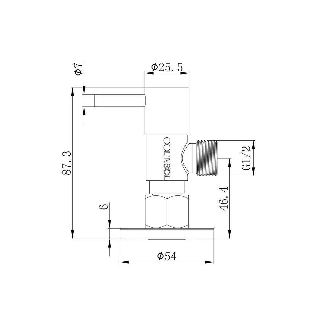 Linsol Zarah Easy Turn Cistern Tap - Brushed Brass - Image 3