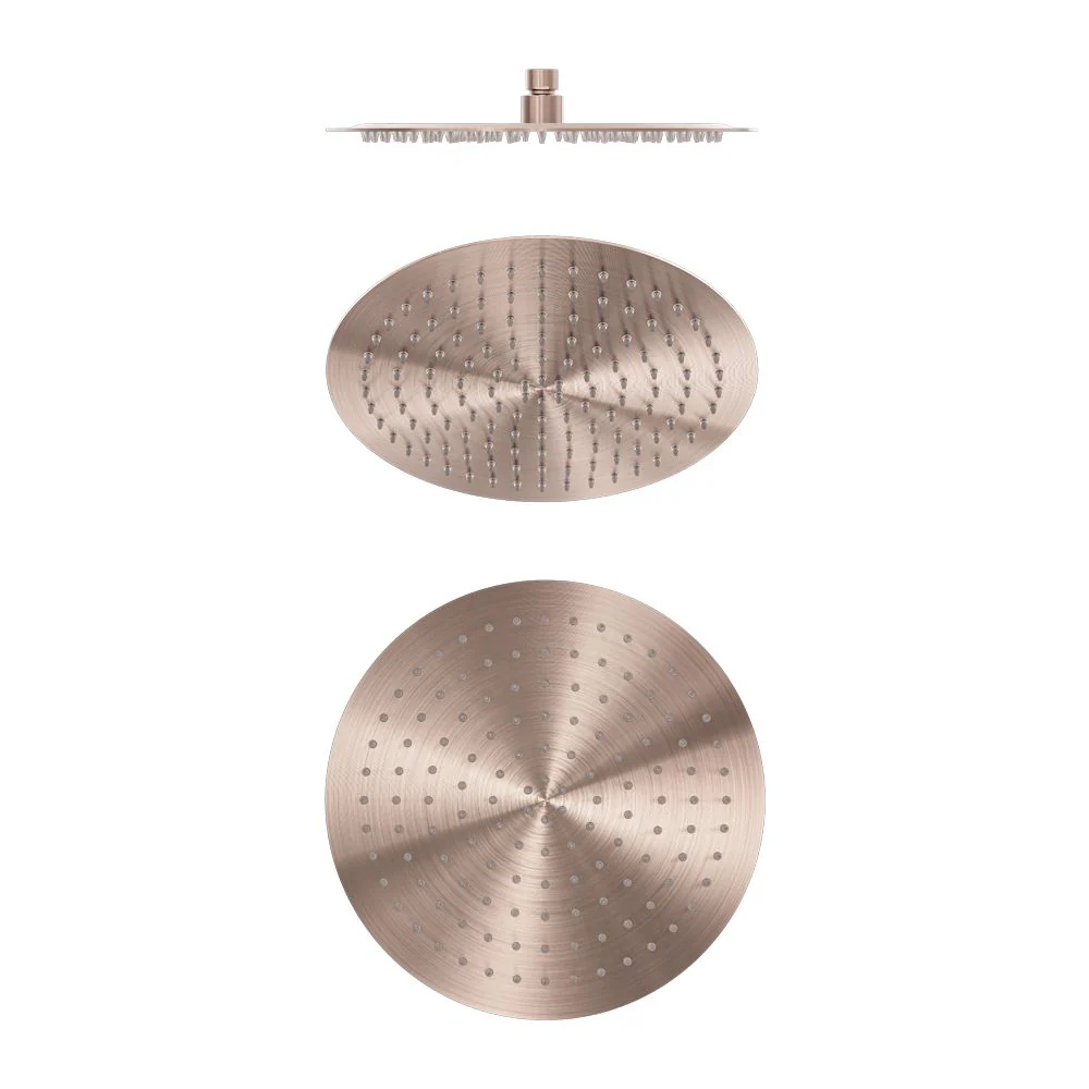 Nero Zen 316L 300mm Round Shower Head - Brushed Bronze