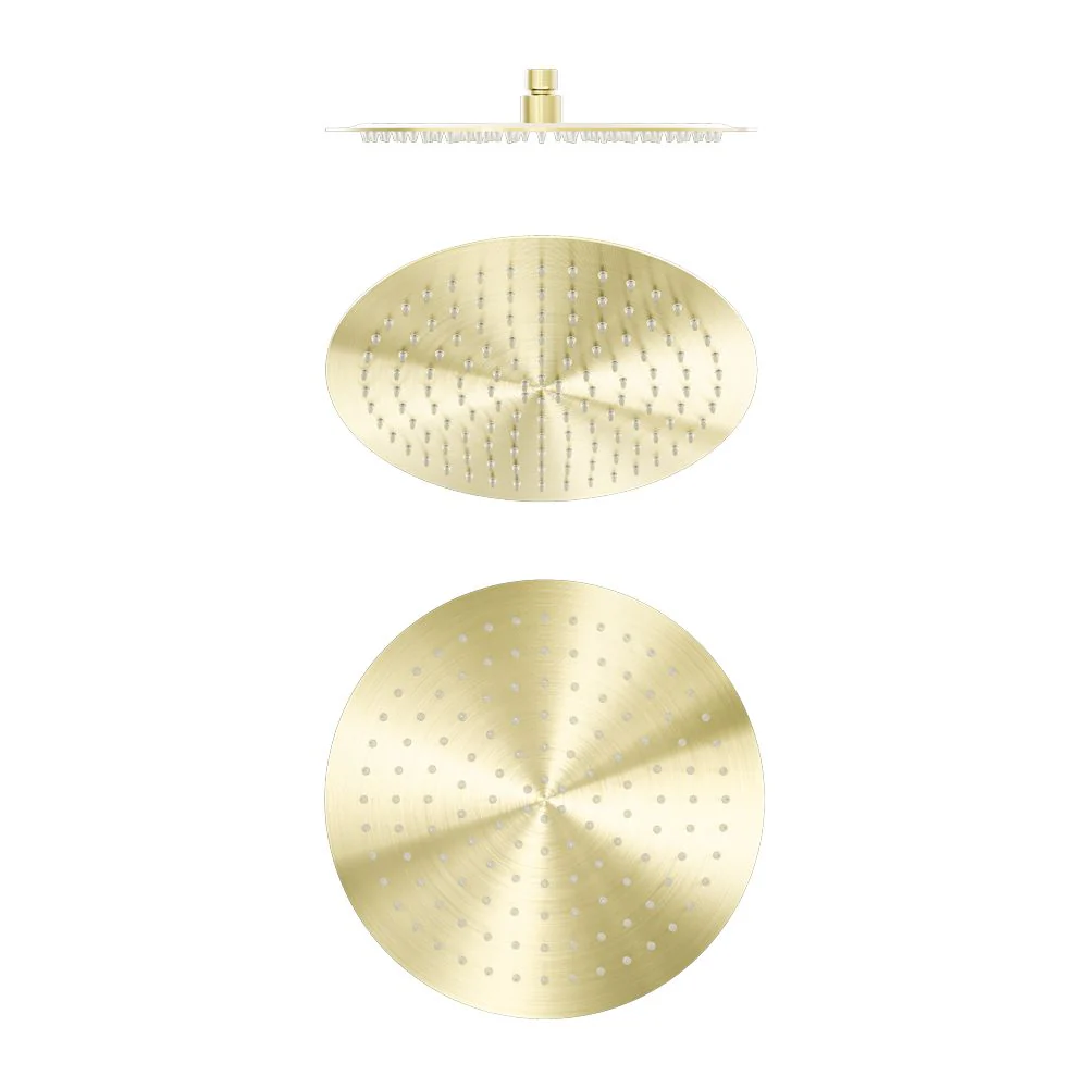 Nero Zen 316L 300mm Round Shower Head - Brushed Gold
