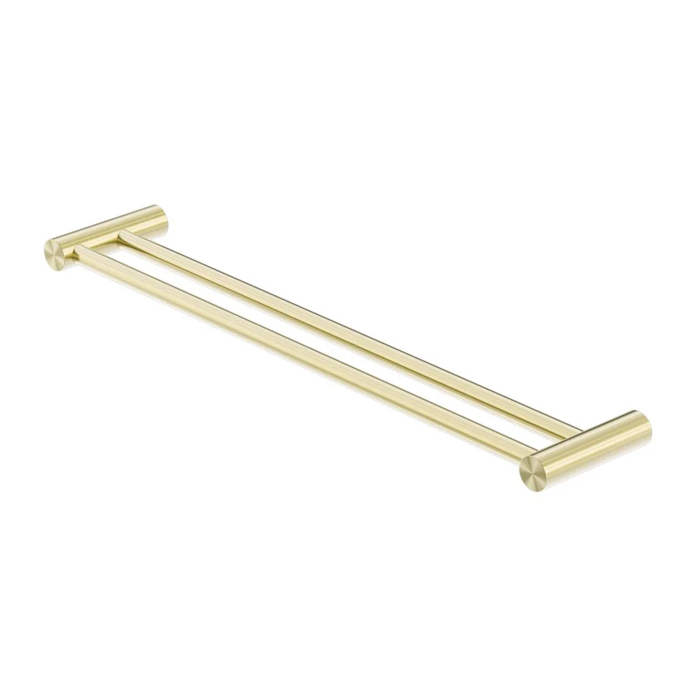 Nero Zen 316L Double Towel Rail - Brushed Gold