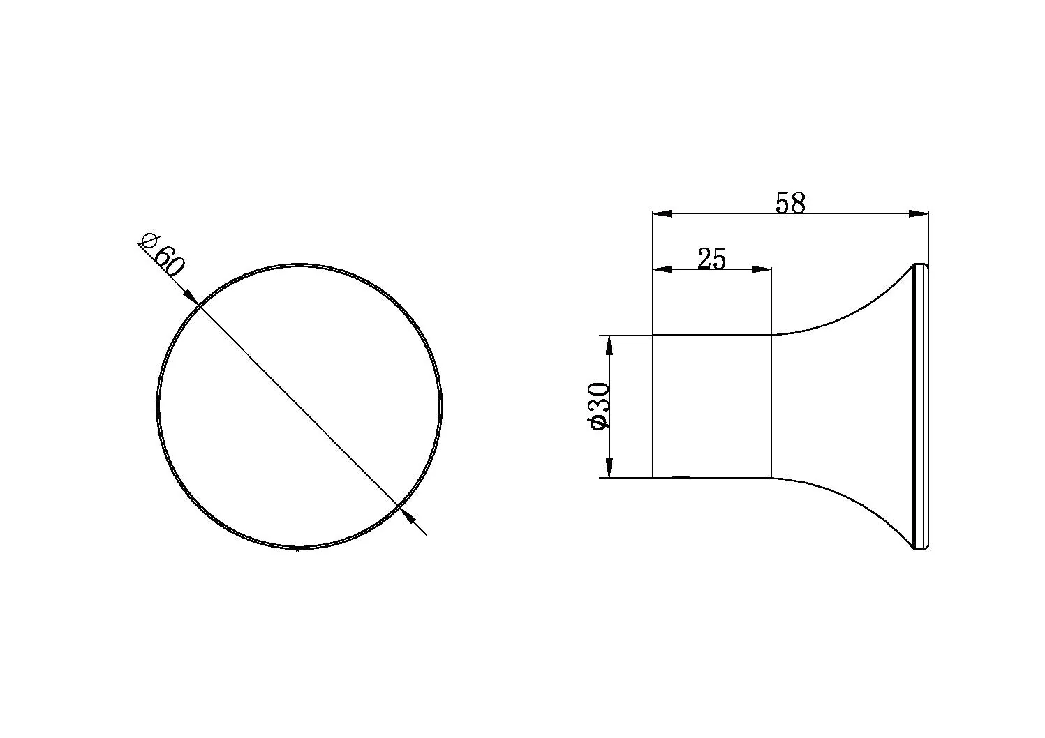 Nero Zen 316L Robe Hook - Graphite - Image 2