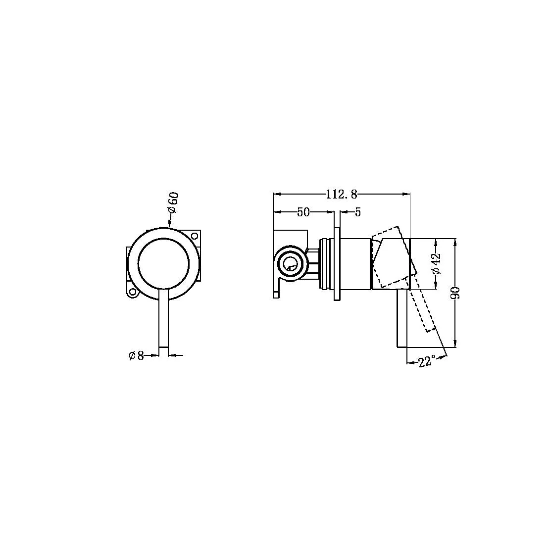 Nero Zen 316L Shower Mixer - Graphite - Image 2