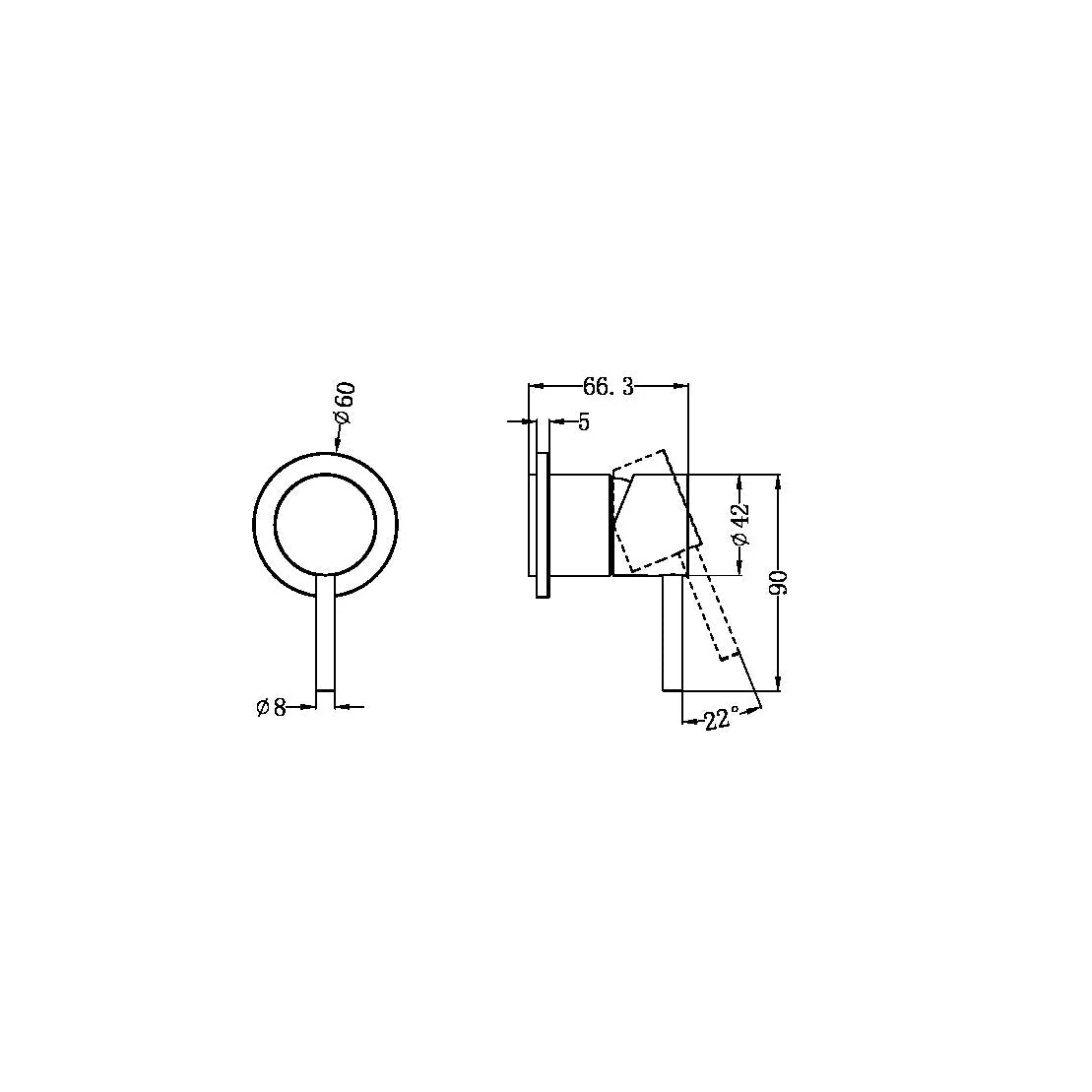 Nero Zen 316L Shower Mixer (Trim Kit Only) - Brushed Nickel - Image 4