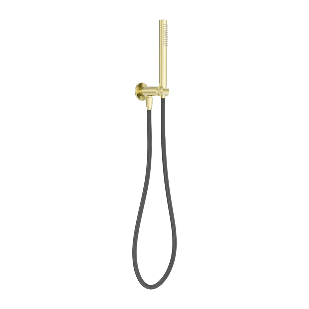 Nero Zen 316L Shower On Bracket With Outdoor Shower Hose - Brushed Gold