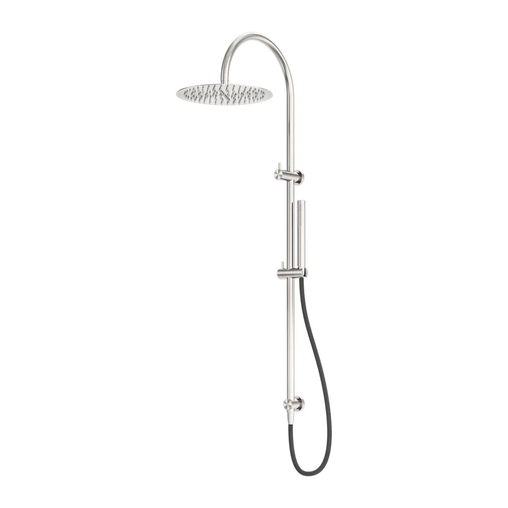 Nero Zen 316L Twin Shower With Outdoor Shower Hose - Brushed Nickel