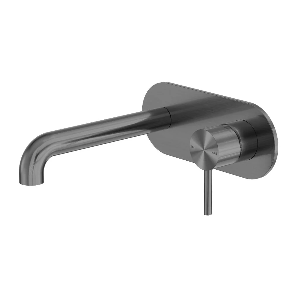 Nero Zen 316L Wall Basin/Bath Mixer - Graphite