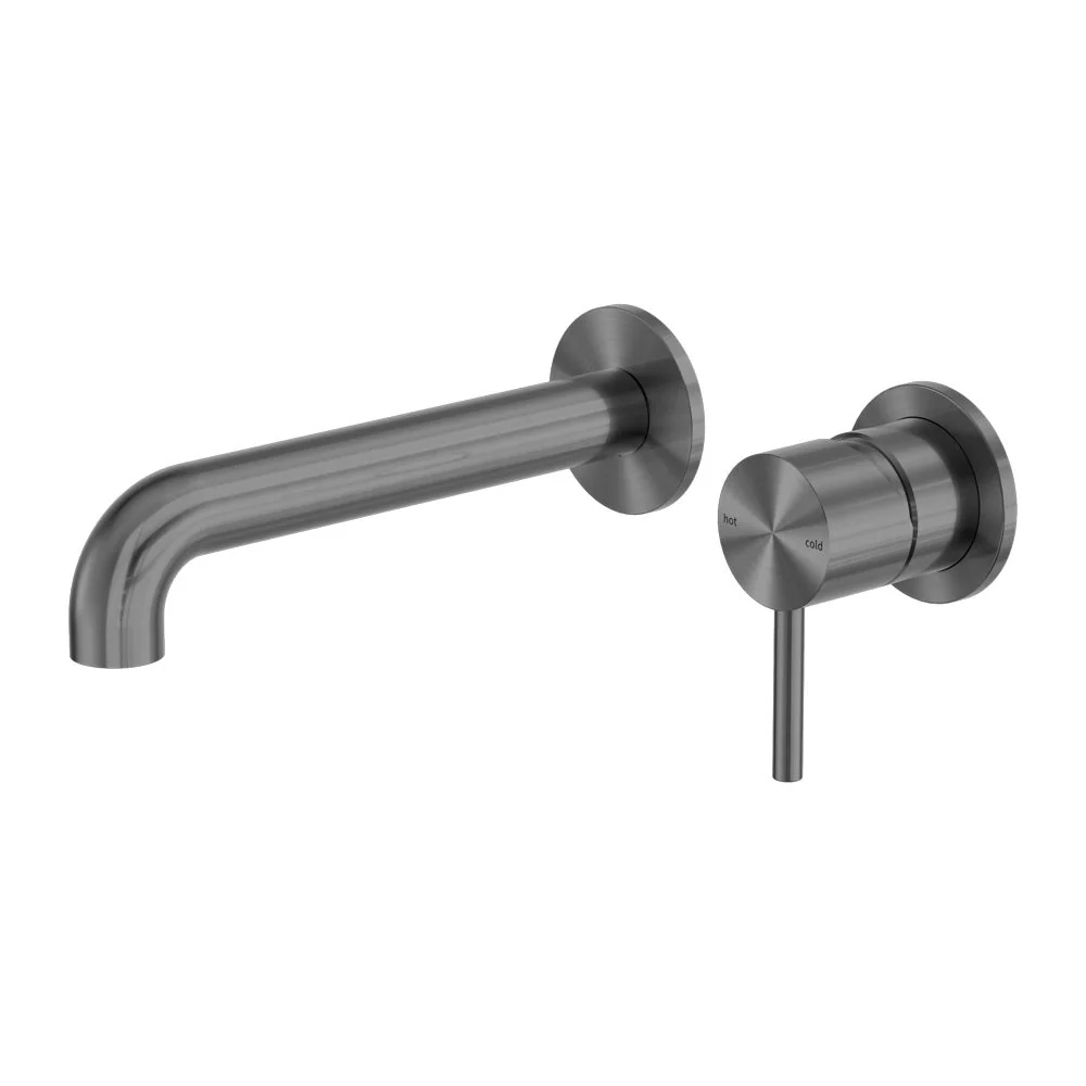 Nero Zen 316L Wall Basin/Bath Mixer Separate Back Plate - Graphite