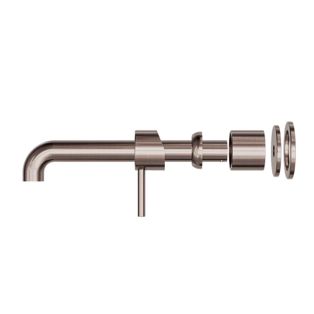 Nero Zen 316L Wall Basin/Bath Mixer Separate Back Plate (Trim Kit Only) - Brushed Bronze - Image 2
