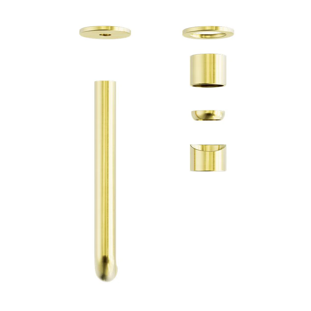 Nero Zen 316L Wall Basin/Bath Mixer Separate Back Plate (Trim Kit Only) - Brushed Gold - Image 3