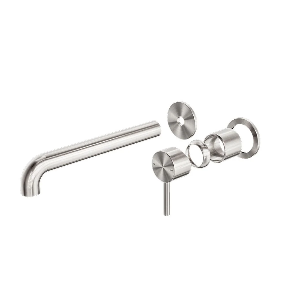 Nero Zen 316L Wall Basin/Bath Mixer Separate Back Plate (Trim Kit Only) - Brushed Nickel