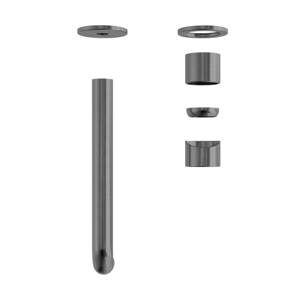 Nero Zen 316L Wall Basin/Bath Mixer Separate Back Plate (Trim Kit Only) - Graphite - Image 3