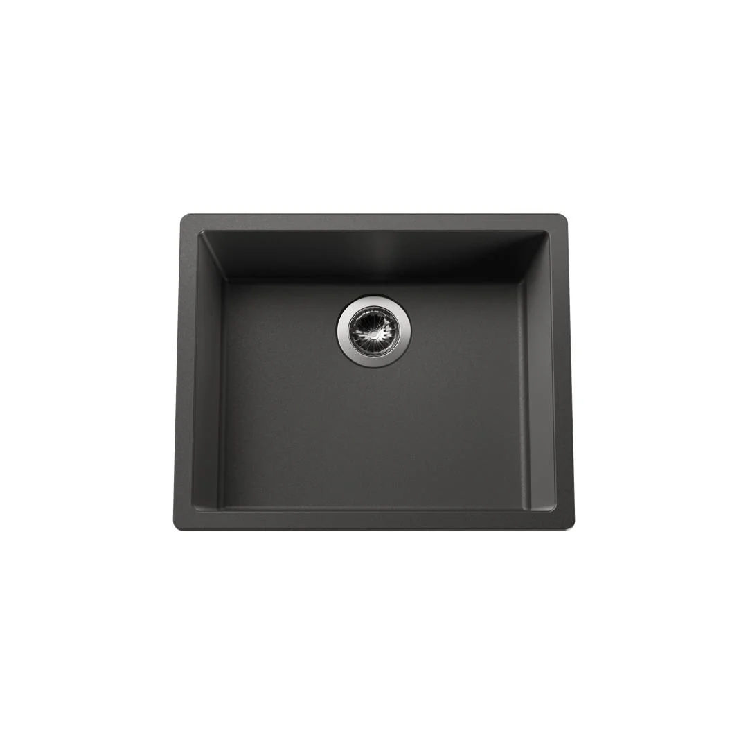 Linsol Zenica Single Bowl 556x446mm - Matte Black