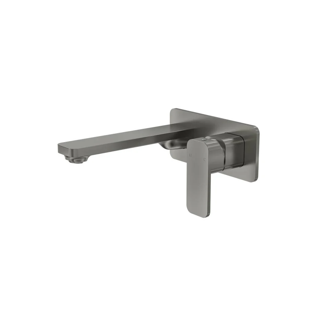 Linsol Zia 1-Plate Wall Basin or Bath Mixer Trim Kit - Gunmetal