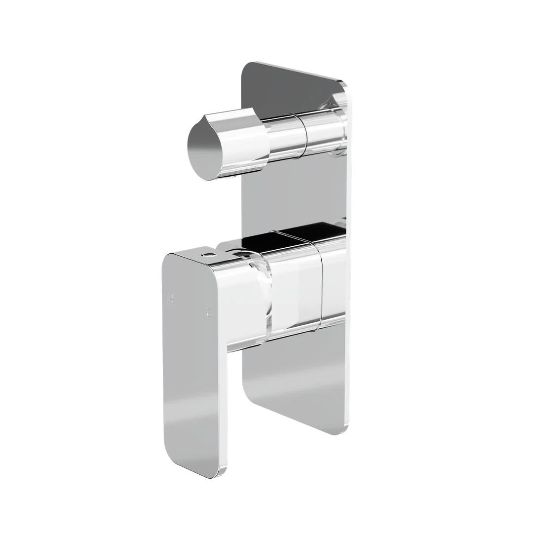 Linsol Zia 1-Plate Wall Mixer with Divertor Trim Kit - Chrome