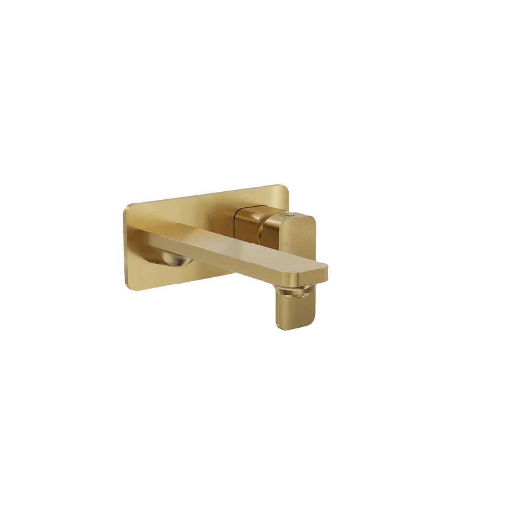 Linsol Zia Wall Basin or Bath Mixer - Brushed Brass - Image 2