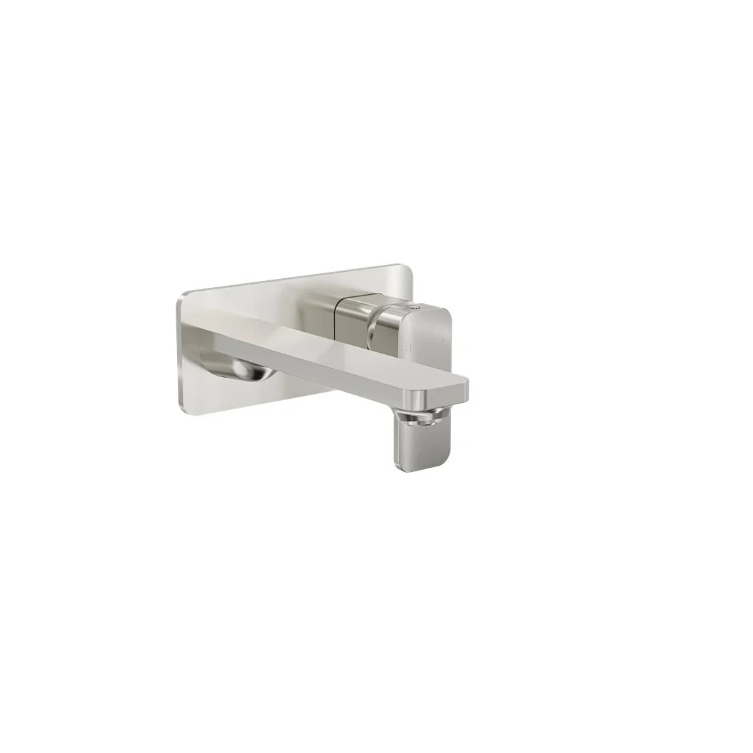 Linsol Zia Wall Basin or Bath Mixer - Brushed Nickel - Image 2