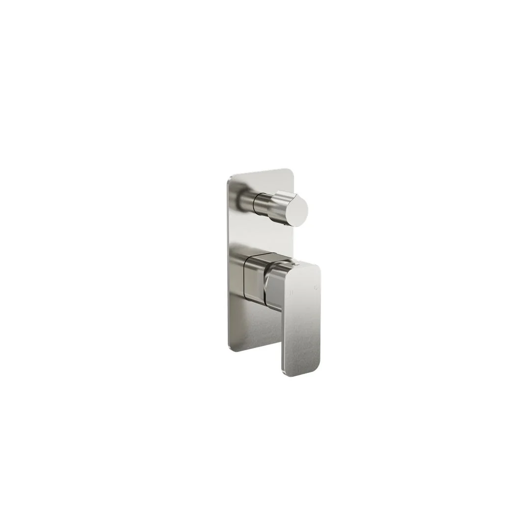 Linsol Zia Wall Mixer with Divertor - Brushed Nickel - Image 3