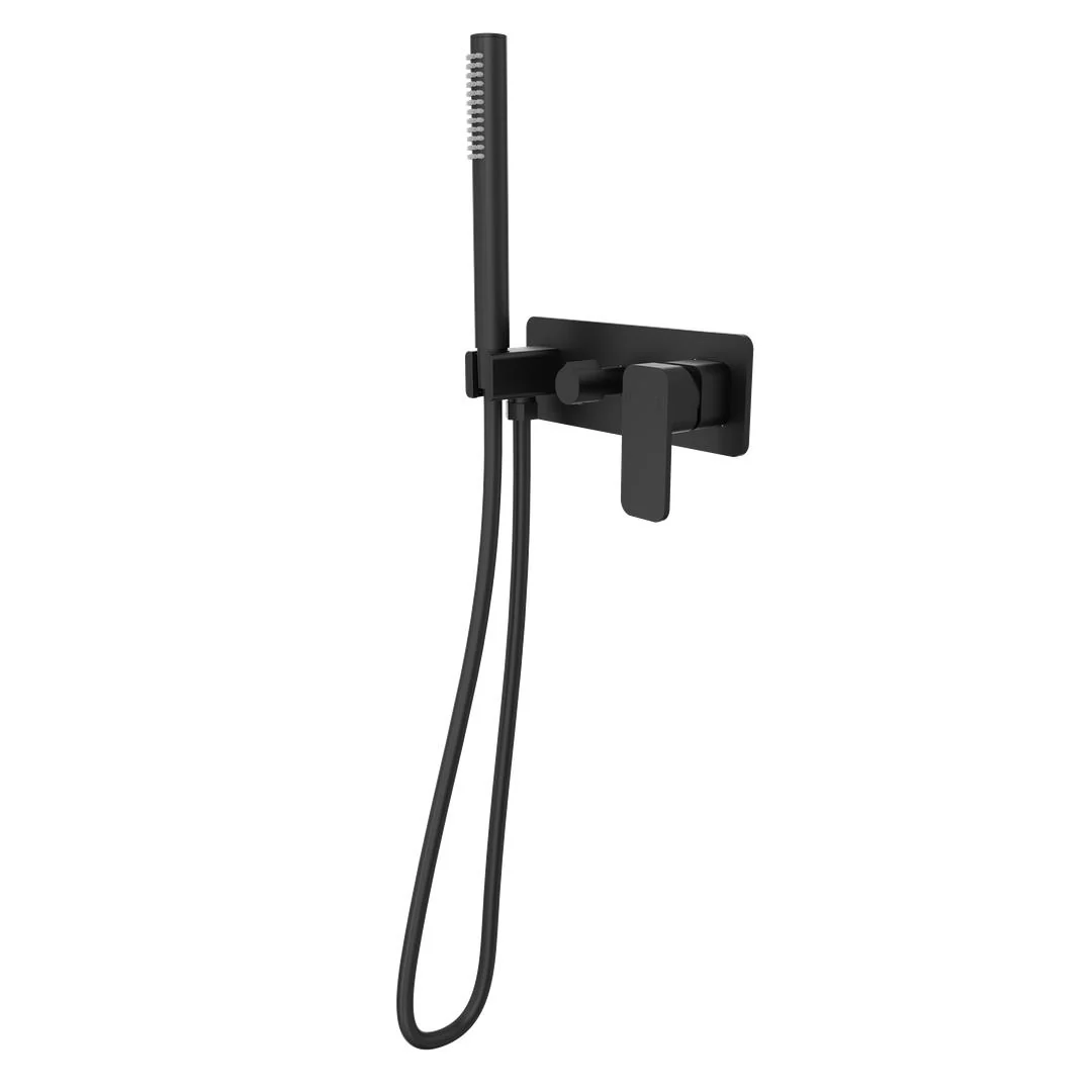 Linsol Zia Wall Mixer with Hand Shower -  Matte Black